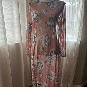 Haute Fox Floral Cami Dress in Dusty Pink